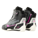 Baskets Moto Femme Étanches | Furygan™ V5 D3O® Lady WP Noir Blanc Rose — détail