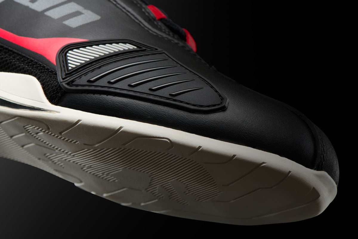 Chaussures Moto Sport Homme | Furygan™ V5 D3O® Noir Blanc Rouge — détail