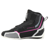 Baskets Moto Femme Homologuées CE | Furygan™ V5 D3O® Lady Noir Blanc Rose — détail