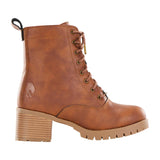 Bottines Moto Femme Cuir Marron | Furygan™ Janis Lady D3O® Evo Marron — vue trois quarts