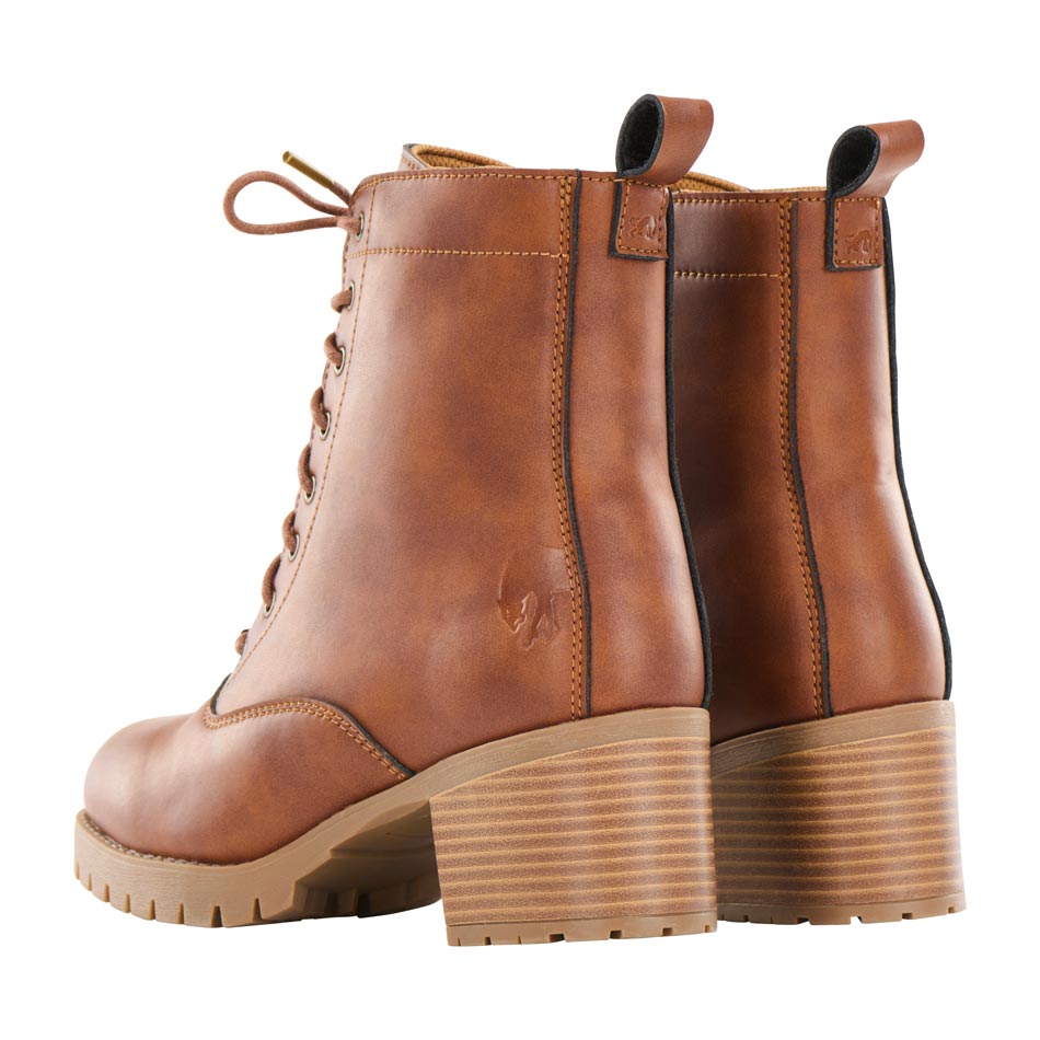 Bottines Moto Femme Cuir Marron | Furygan™ Janis Lady D3O® Evo Marron — détail
