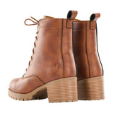 Bottines Moto Femme Cuir Marron | Furygan™ Janis Lady D3O® Evo Marron — détail