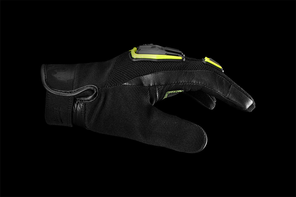 Gants Moto Furygan SHADE Noir - Jaune stab — Certifié CE - LE PRATIQUE DU MOTARD
