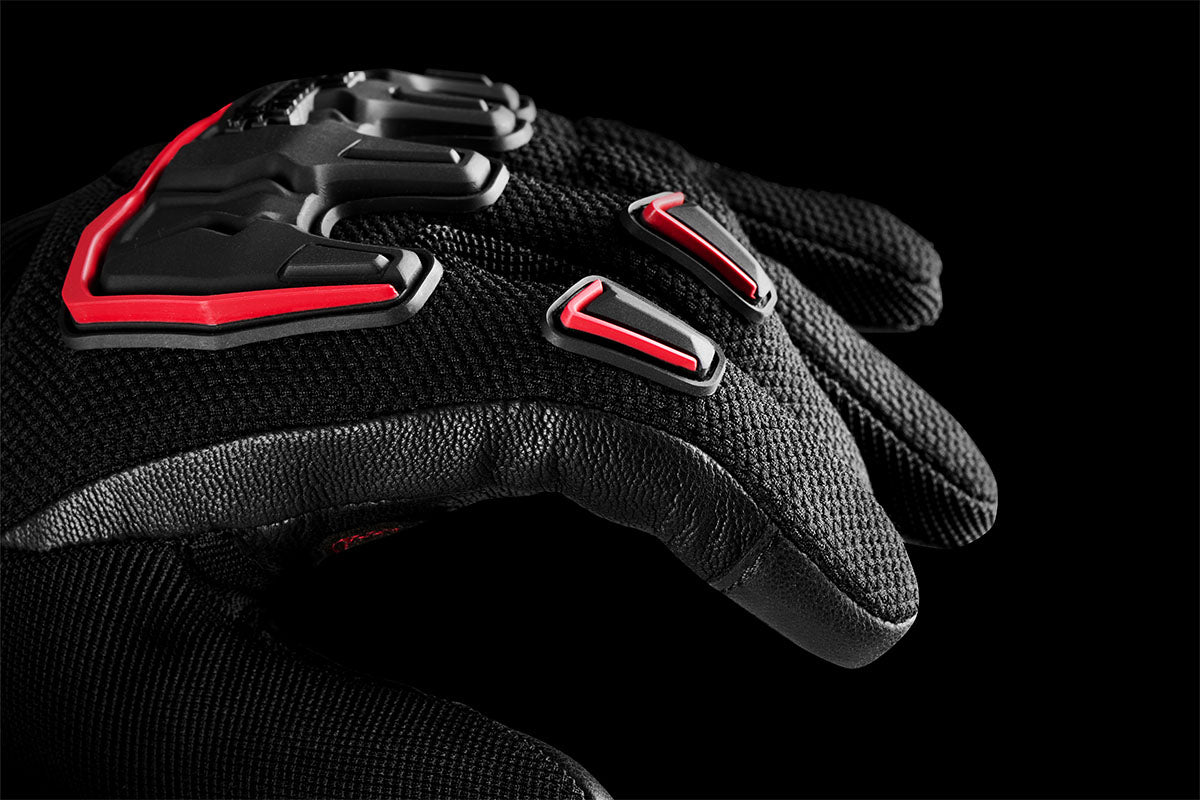 Gants Moto Furygan SHADE Noir - Rouge — Certifié CE - LE PRATIQUE DU MOTARD