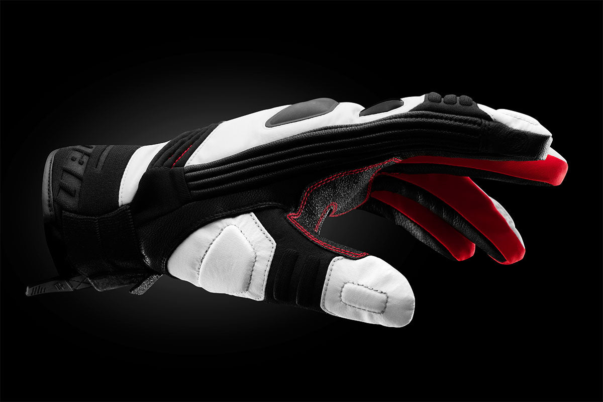 Gants Moto Furygan BALMAZ ALL SEASONS Noir - Pearl - Rouge — Certifié CE - LE PRATIQUE DU MOTARD