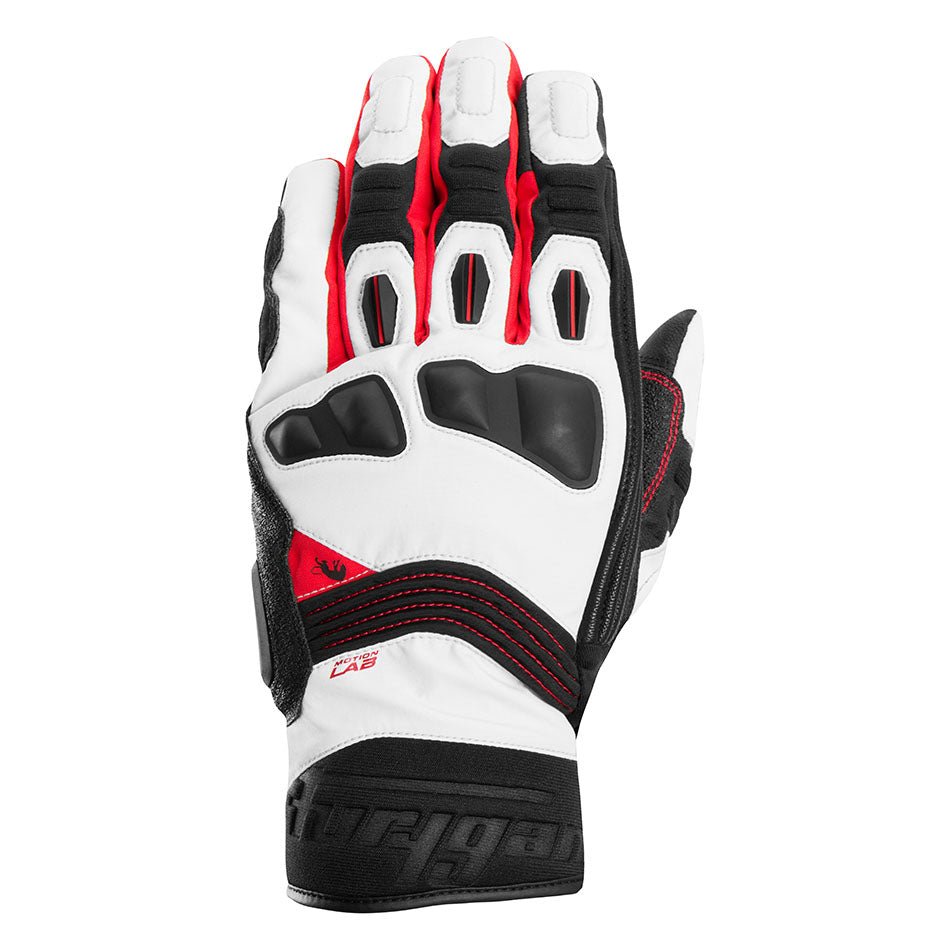 Gants Moto Furygan BALMAZ ALL SEASONS Noir - Pearl - Rouge — Certifié CE - LE PRATIQUE DU MOTARD