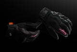 Gants Moto Furygan JET NEON D3O® LADY Noir - Blanc - Rose — Certifié CE - LE PRATIQUE DU MOTARD