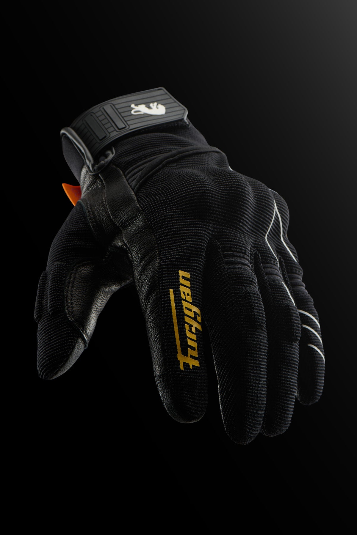 Gants Moto Furygan JET NEON D3O® LADY Noir - Blanc - Or — Certifié CE - LE PRATIQUE DU MOTARD