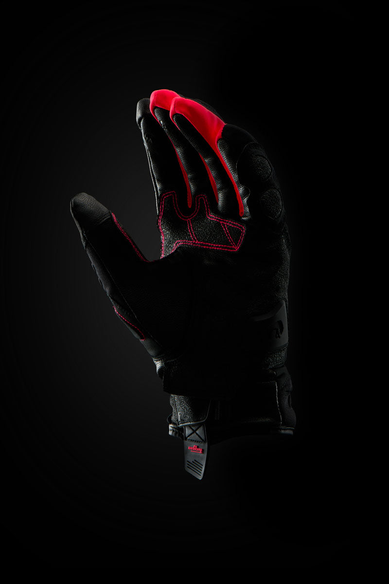 Gants Moto Femme Adventure Noir-Rose — Noir-Rose stab, vue detail 3