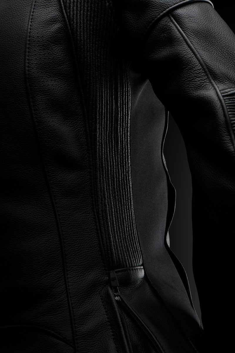 Blouson Moto Femme Cuir Stretch | Furygan™ Romy — détail