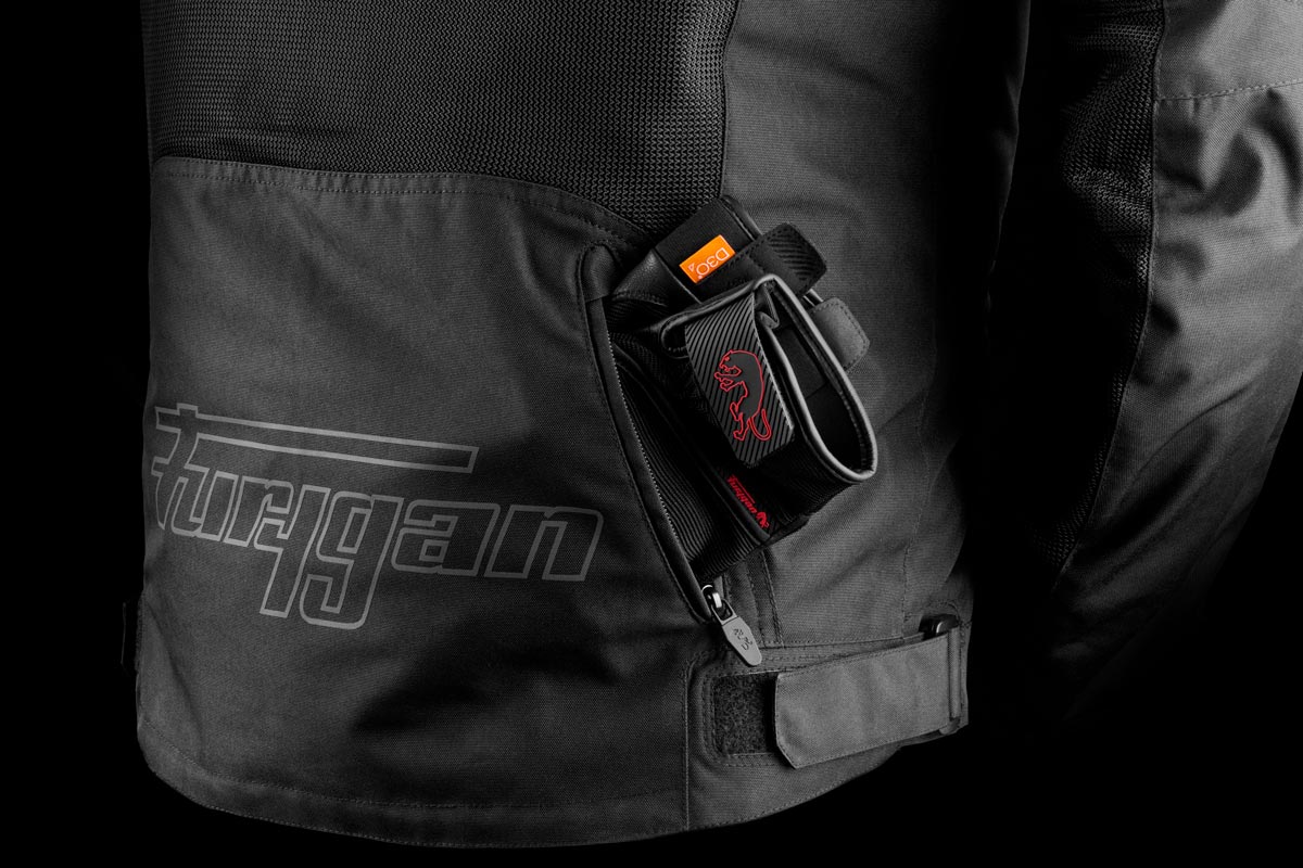 Blouson Moto Furygan AQUILON — Protection CE Niveau A Noir - Gris - LE PRATIQUE DU MOTARD