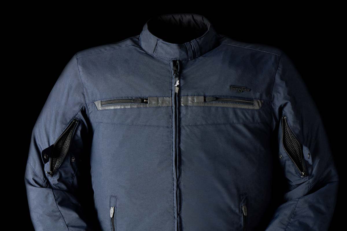 Blouson Moto Furygan SCOTTY — Protection CE Niveau A Bleu - LE PRATIQUE DU MOTARD
