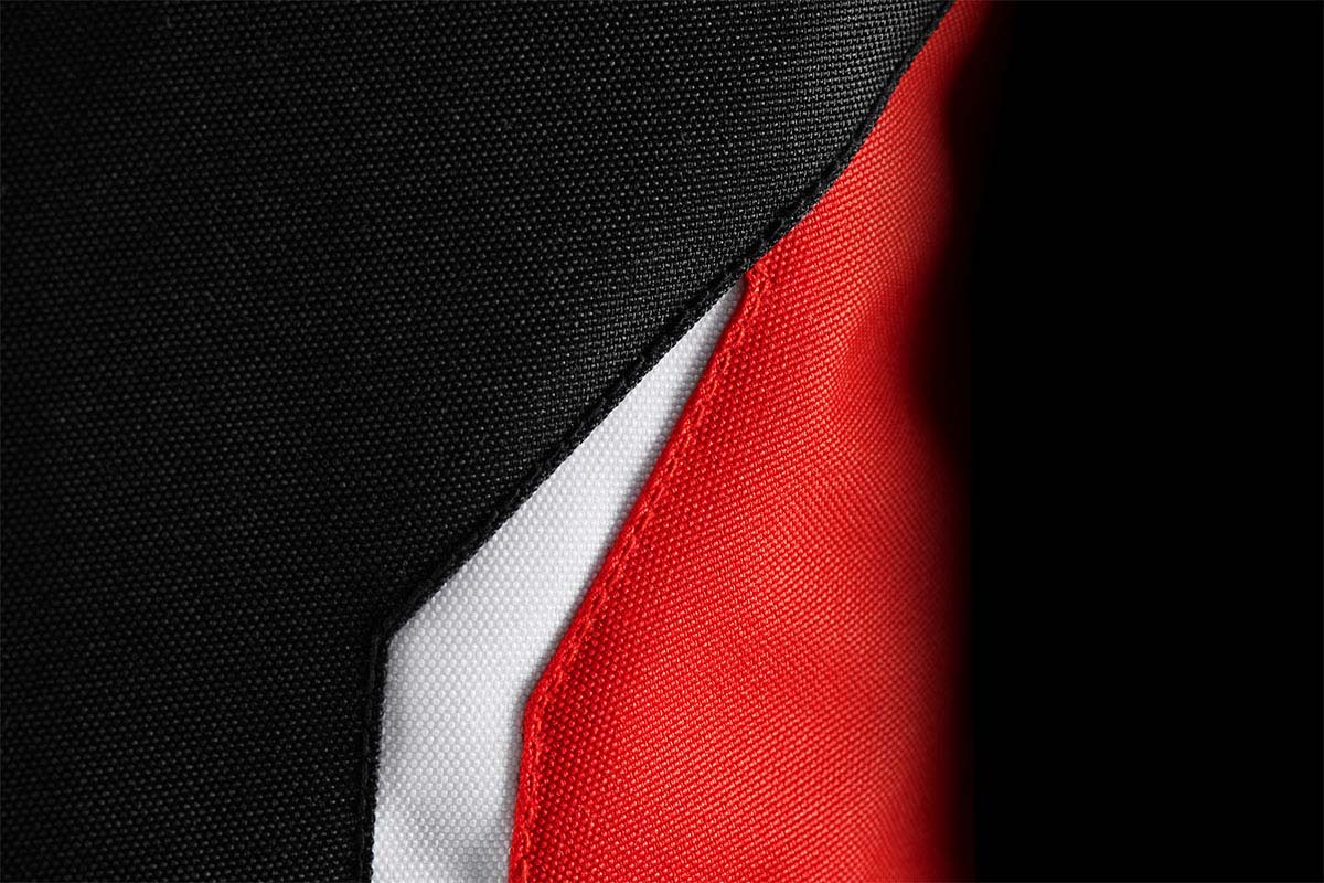 Blouson Moto Furygan YORI — Protection CE Niveau AA Noir - Rouge - Blanc - LE PRATIQUE DU MOTARD
