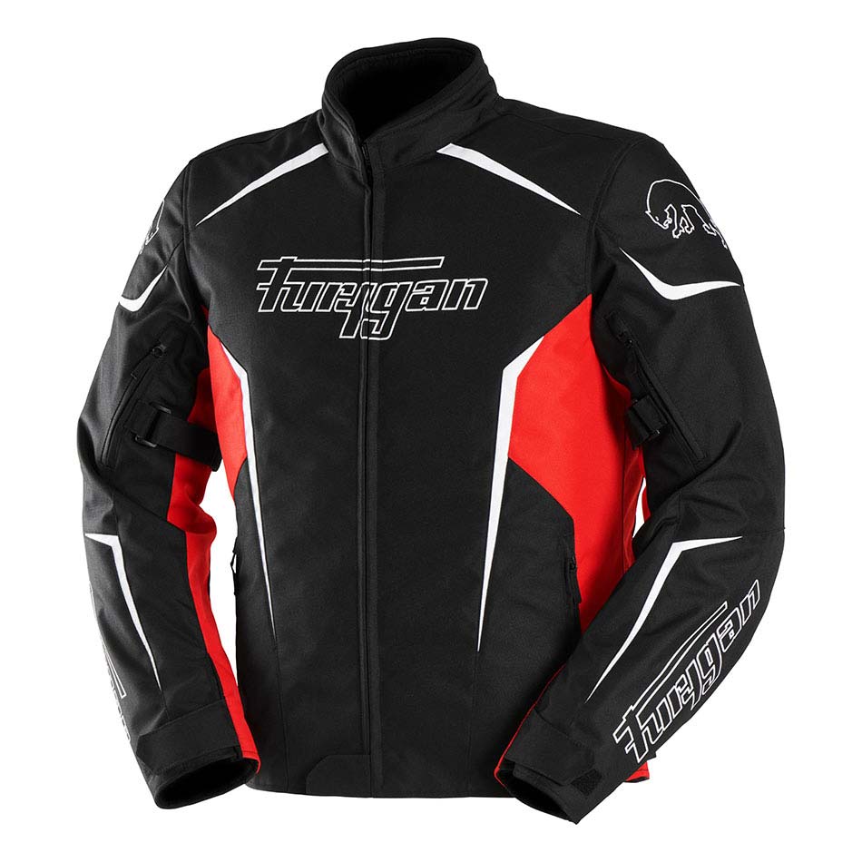 Blouson Moto Furygan YORI — Protection CE Niveau AA Noir - Rouge - Blanc - LE PRATIQUE DU MOTARD