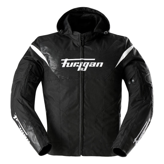 Blouson Moto Furygan SHARD — Protection CE Niveau AA Noir - Blanc - LE PRATIQUE DU MOTARD
