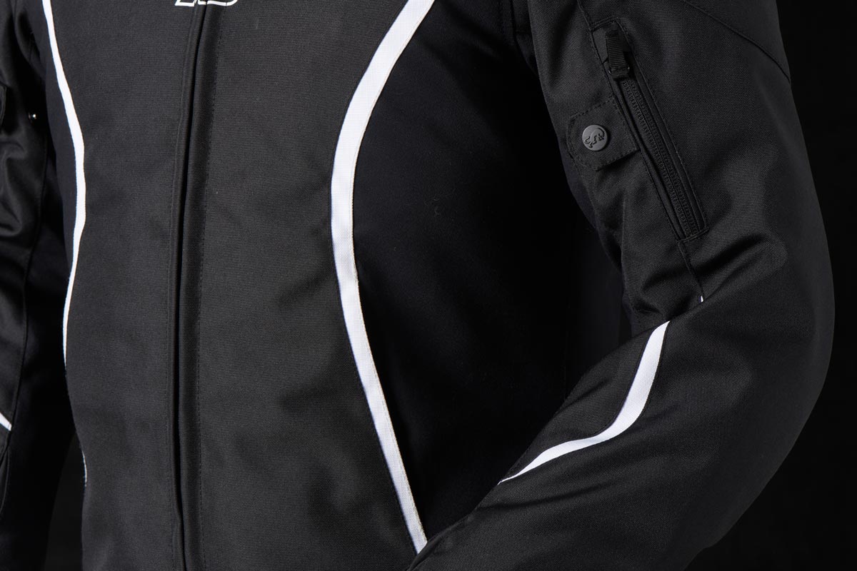 Blouson Moto Furygan ODESSA — Protection CE Niveau AA Noir - Blanc - LE PRATIQUE DU MOTARD