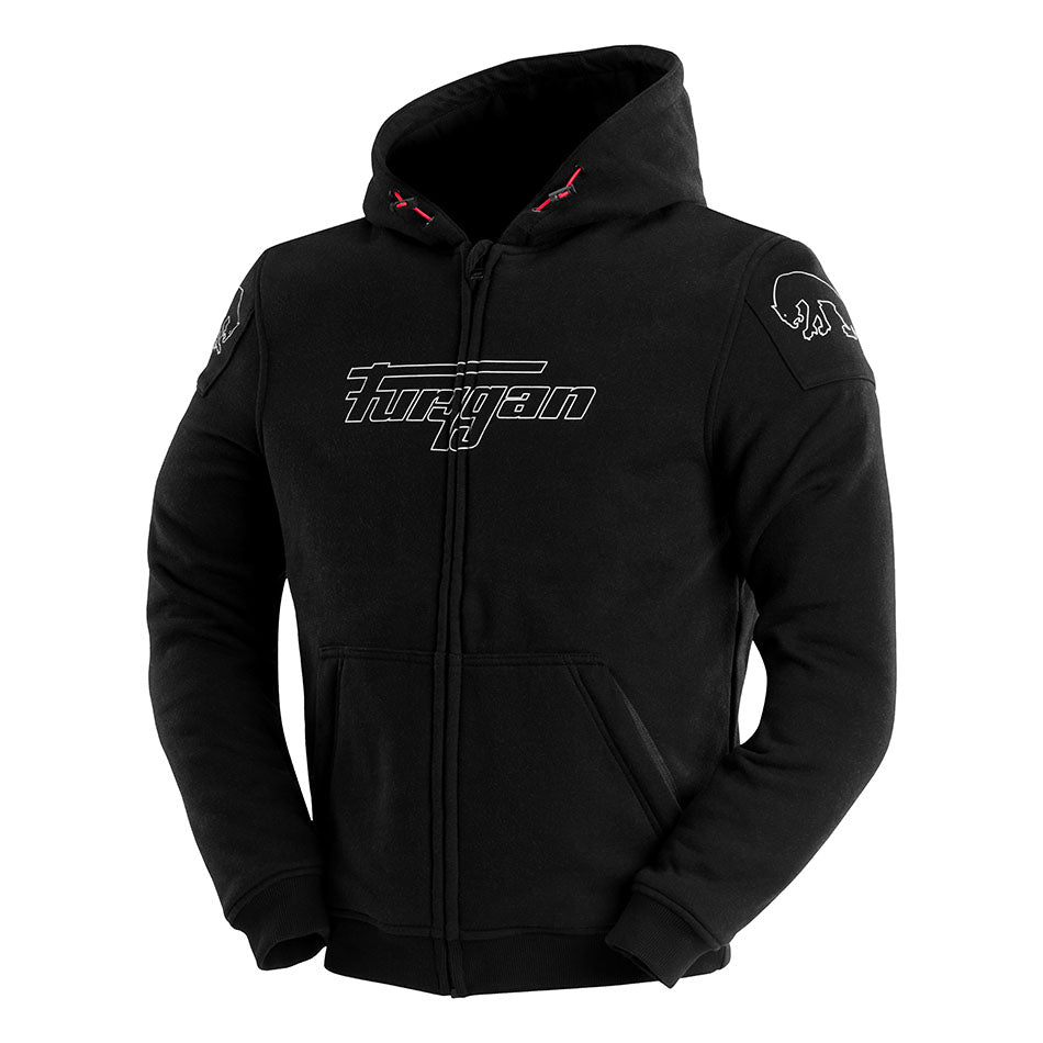 Blouson Moto Furygan LIVIO X KEVLAR® — Protection CE Niveau AA Noir - Blanc - LE PRATIQUE DU MOTARD