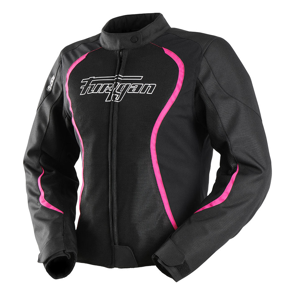 Blouson Moto Furygan ODESSA VENTED 3IN1 — Protection CE Niveau A Noir - Blanc - Rose - LE PRATIQUE DU MOTARD