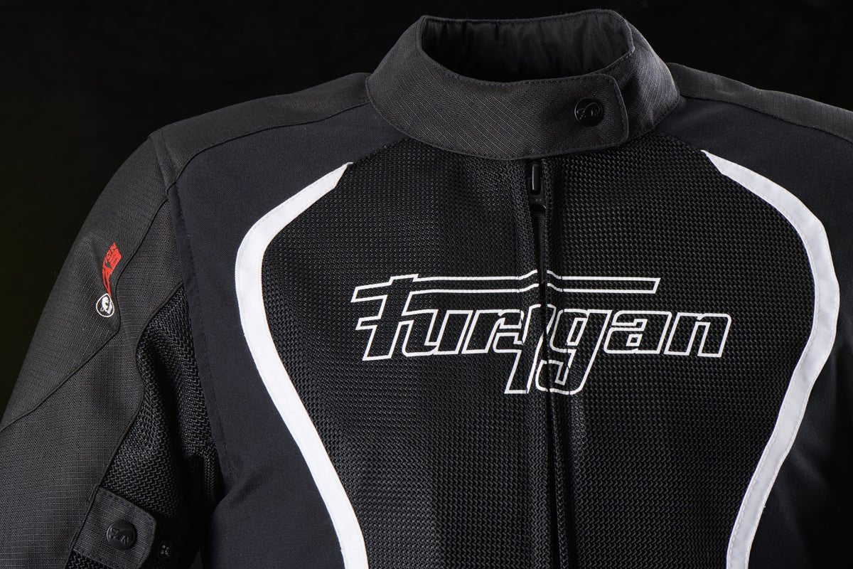 Blouson Moto Furygan ODESSA VENTED 3IN1 — Protection CE Niveau A Noir - Blanc - LE PRATIQUE DU MOTARD