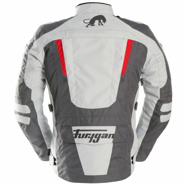 Blouson Moto Furygan APALACHES EVO — Protection CE Niveau AA Gris - Pearl - Rouge - LE PRATIQUE DU MOTARD