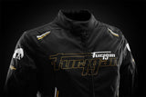 Blouson Moto Furygan AGATA — Protection CE Niveau AA Noir - Blanc - Or - LE PRATIQUE DU MOTARD