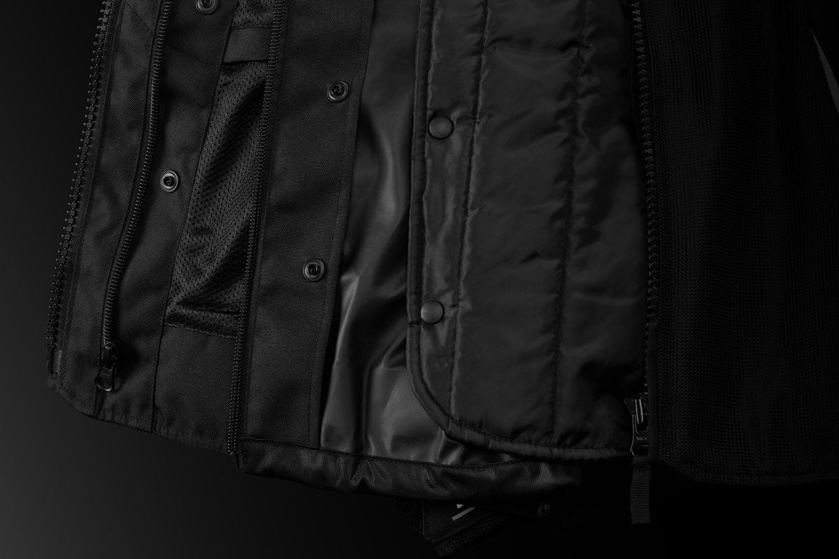 Blouson Moto Femme 4 Saisons Noir | Furygan™ Odessa Evo 3in1 Vented+ Noir Blanc — détail