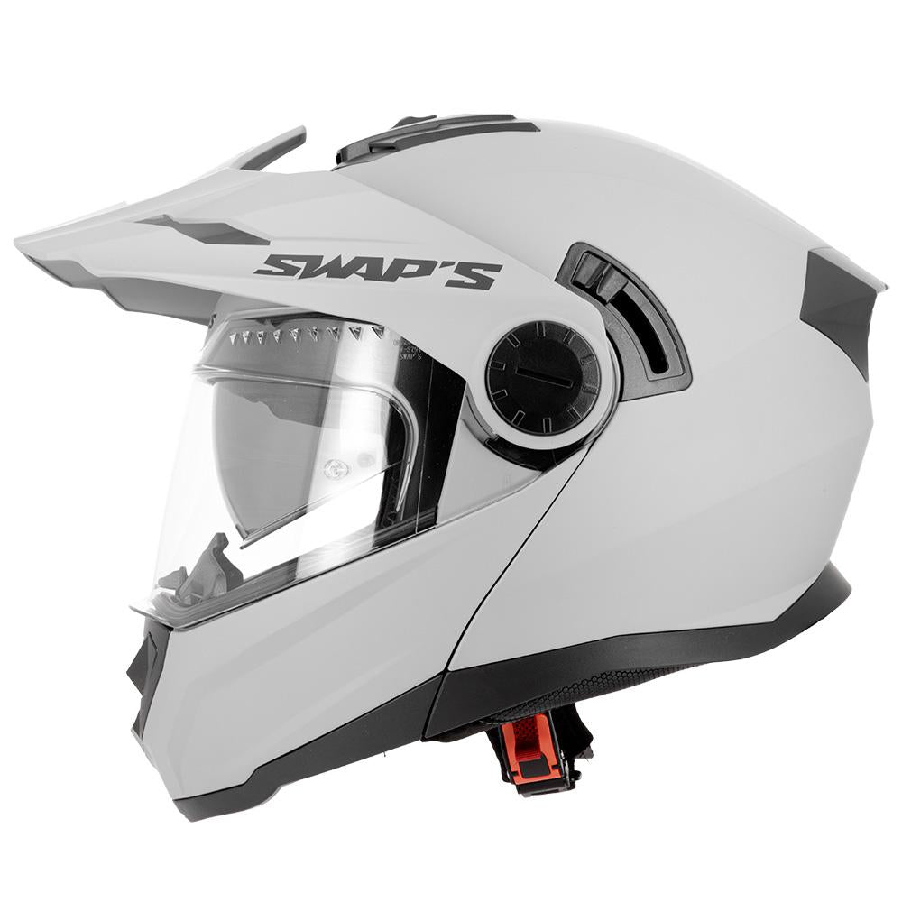 Casque trail modulable S791 Dune gris mat — vue de profil