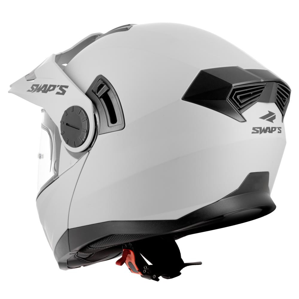 Casque trail modulable S791 Dune gris mat — vue trois-quarts arrière