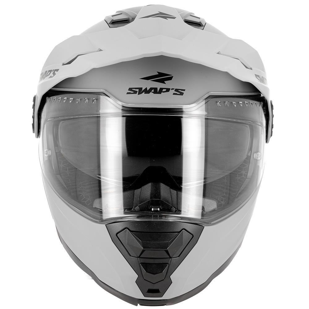 Casque trail modulable S791 Dune gris mat — vue de face