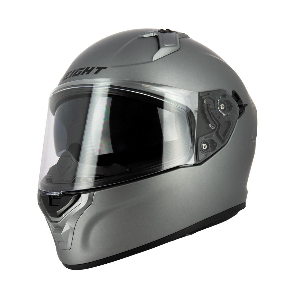 Casque intégral S443 Aero gris mat — vue trois-quarts avant