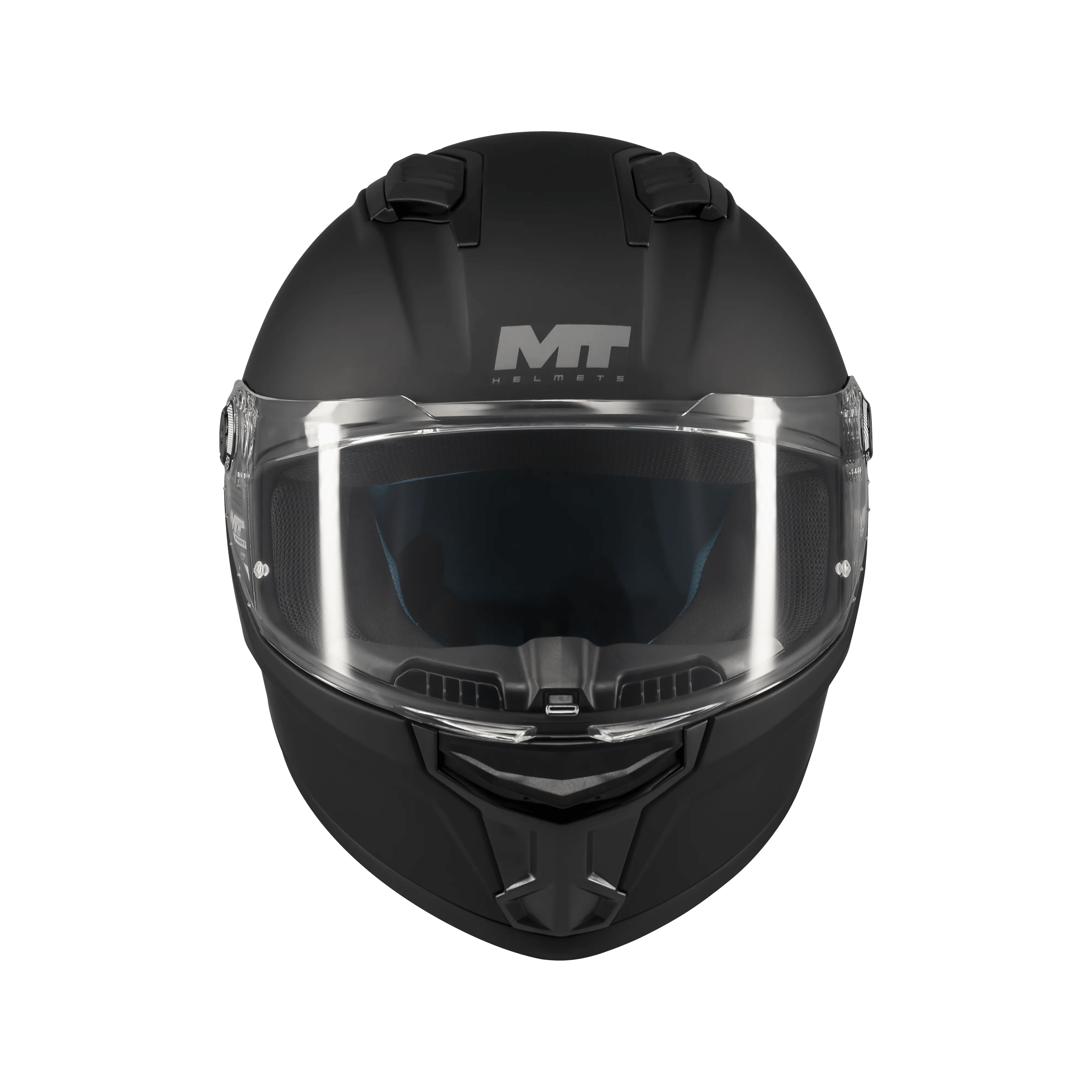 Casque intégral moto noir mat Stinger 2 vue de face visière fermée