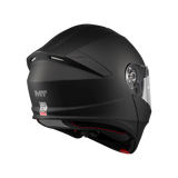 Casque modulable moto Genesis SV noir mat arrière trois-quarts homologation