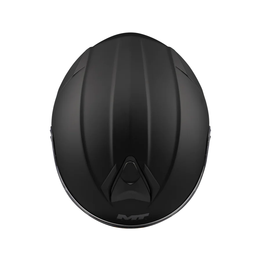 Casque modulable moto Genesis SV noir mat vue de dessus coque HIRP