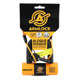 Antivol U / Bloque Disque Armlock Ck5 Noir/Orange Mini 52X65Mm Diam 16Mm Avec Cordon De Rappel Orange (Classe Sra) (3 Cles)
