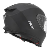 Casque intégral ADX AI500 Noir Mat — vue trois-quarts arrière, côté droit