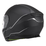 Casque modulable ADX AM600 Noir Mat — vue trois-quarts arrière
