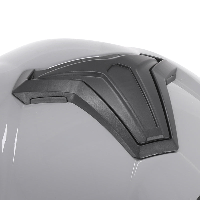 Casque modulable ADX AM600 Gris Brillant — détail du dessus de la coque