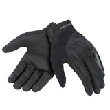 Gants moto été Penna EVO Noir — la paire, dos en mesh noir et paume en suédine