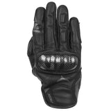 Gants moto cuir Daytona Noir — dos de la main de face