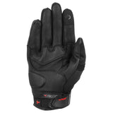 Gants moto mi-saison Metropolis Noir/Gris — côté paume, cuir noir