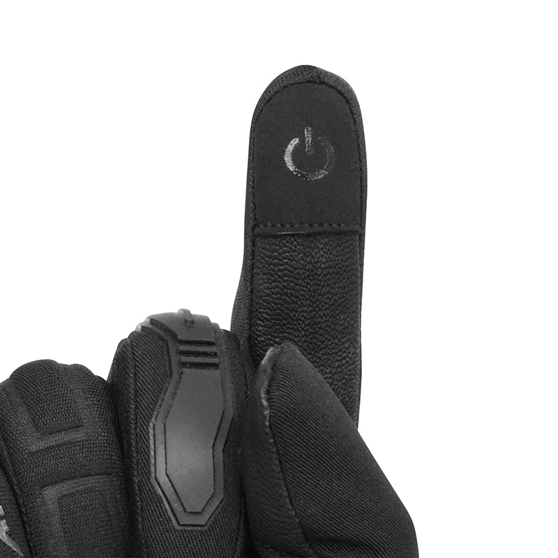 Gants moto mi-saison Metropolis Noir/Gris — index levé, pictogramme d’écran tactile