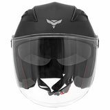 Casque jet ADX AJ150 Noir Mat — vue de face