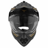 Casque cross/trail ADX AC900 Noir/Or Mat — vue de face