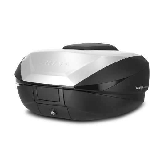 Top Case SHAD SH59X Aluminium — Top Case Extensible 59 - 68L Alu - LE PRATIQUE DU MOTARD