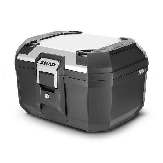 Top Case SHAD TR46 Terra Aluminium — Top Case Adventure Alu Poli 46L - LE PRATIQUE DU MOTARD