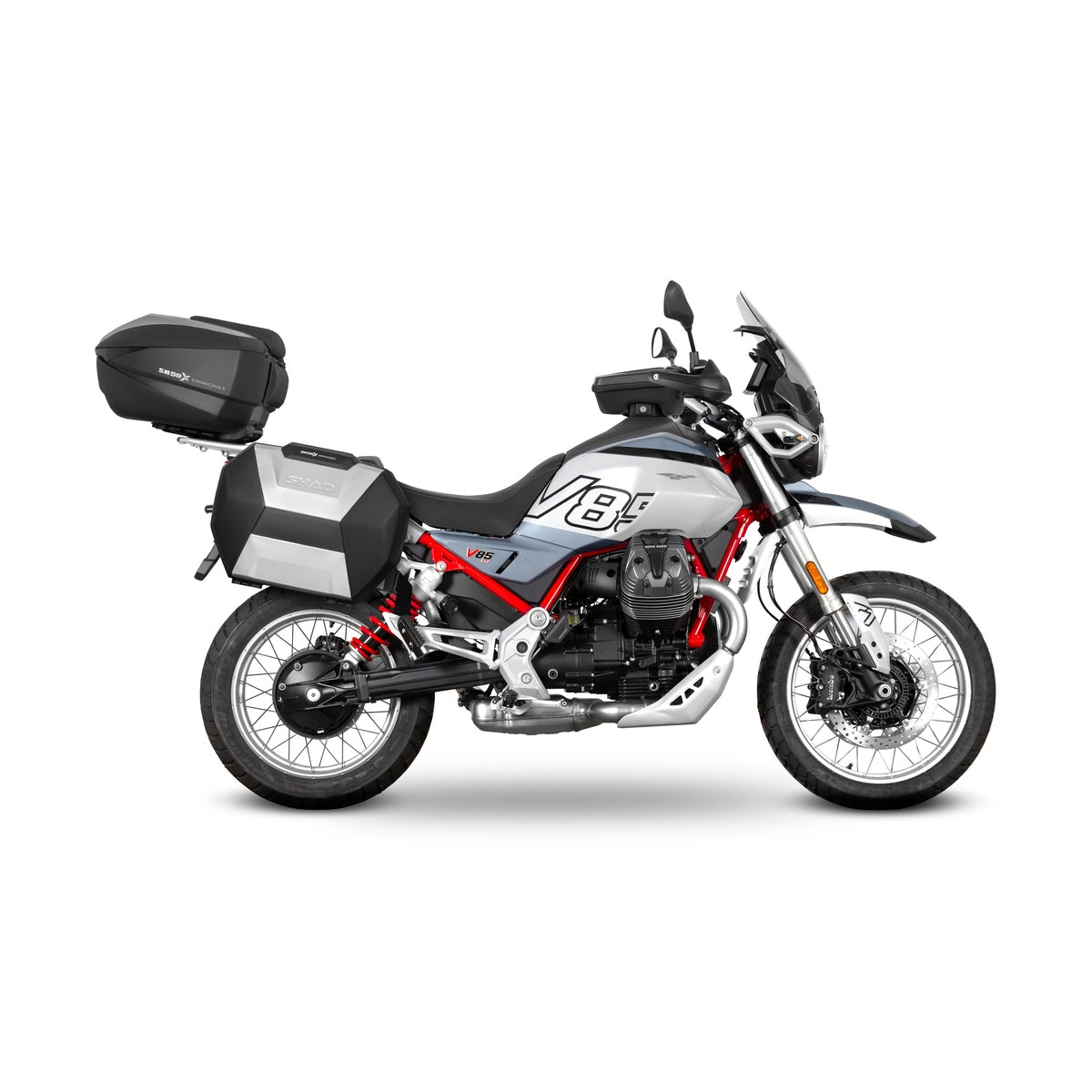3P System Fixation Latérale Moto Guzzi V85 TT/ V85 Tt Travel - LE PRATIQUE DU MOTARD