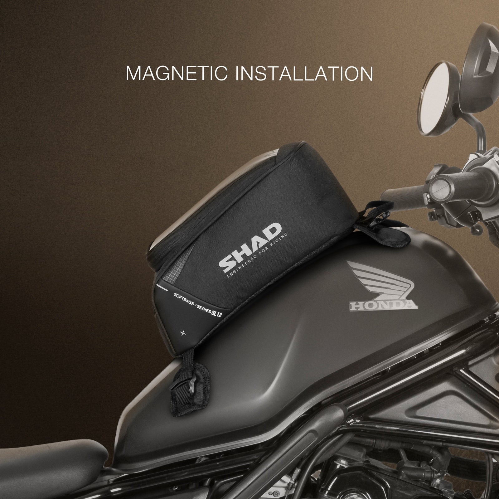 Sacoche Réservoir Magnétique SHAD SL12M — Sacoche Moto 12L - LE PRATIQUE DU MOTARD