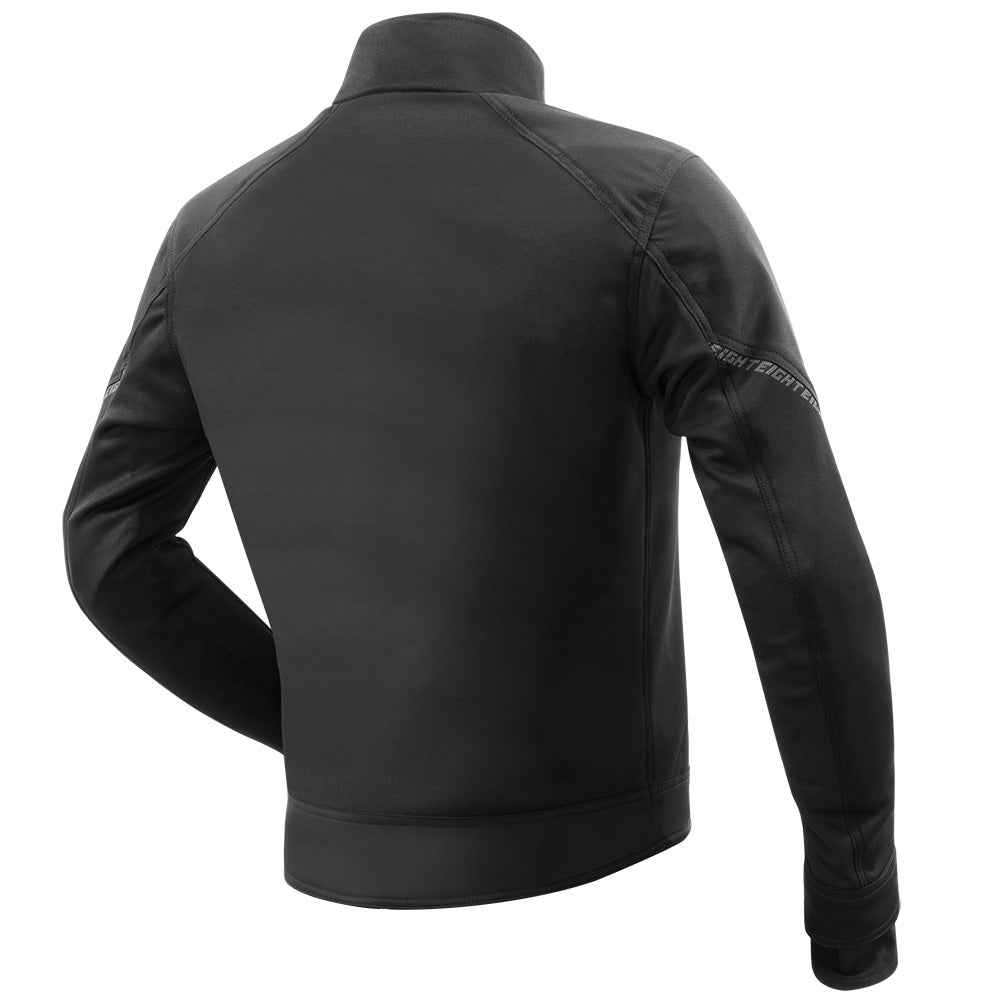 Blouson moto SQUADRON noir — vue trois-quarts arrière
