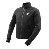 Blouson moto SQUADRON noir — vue trois-quarts avant