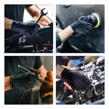 Gants Nitrile Noir ultra résistant – 8 Mil, Texture Diamant, Jetables - LE PRATIQUE DU MOTARD